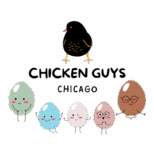 Chicken Guys Chicago official logo showing eggs.